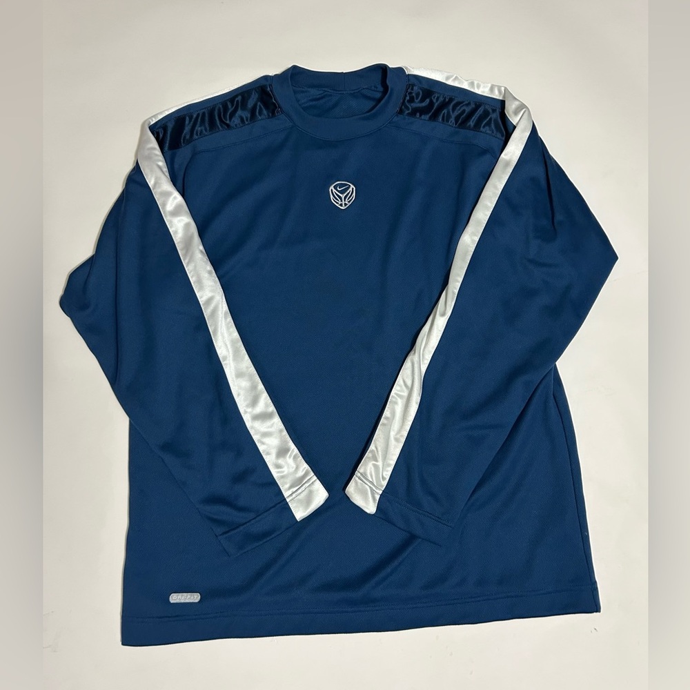 Vintage Nike Men’s Basketball Warmup Long Sleeve Pullover Jacket Blue XL Dri-Fit
